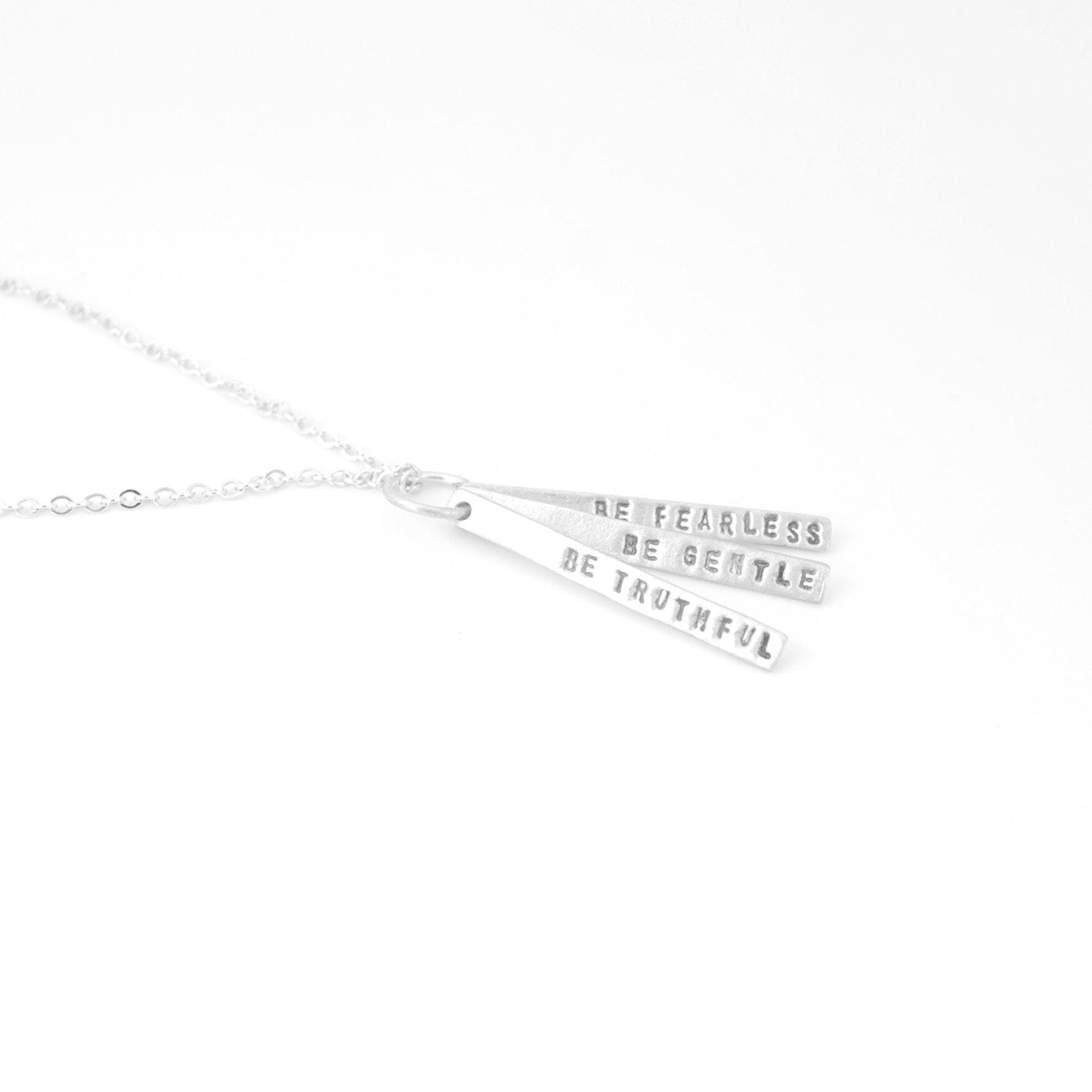 "Be Truthful, Be Gentle, Be Fearless" -Gandhi Quote Necklace