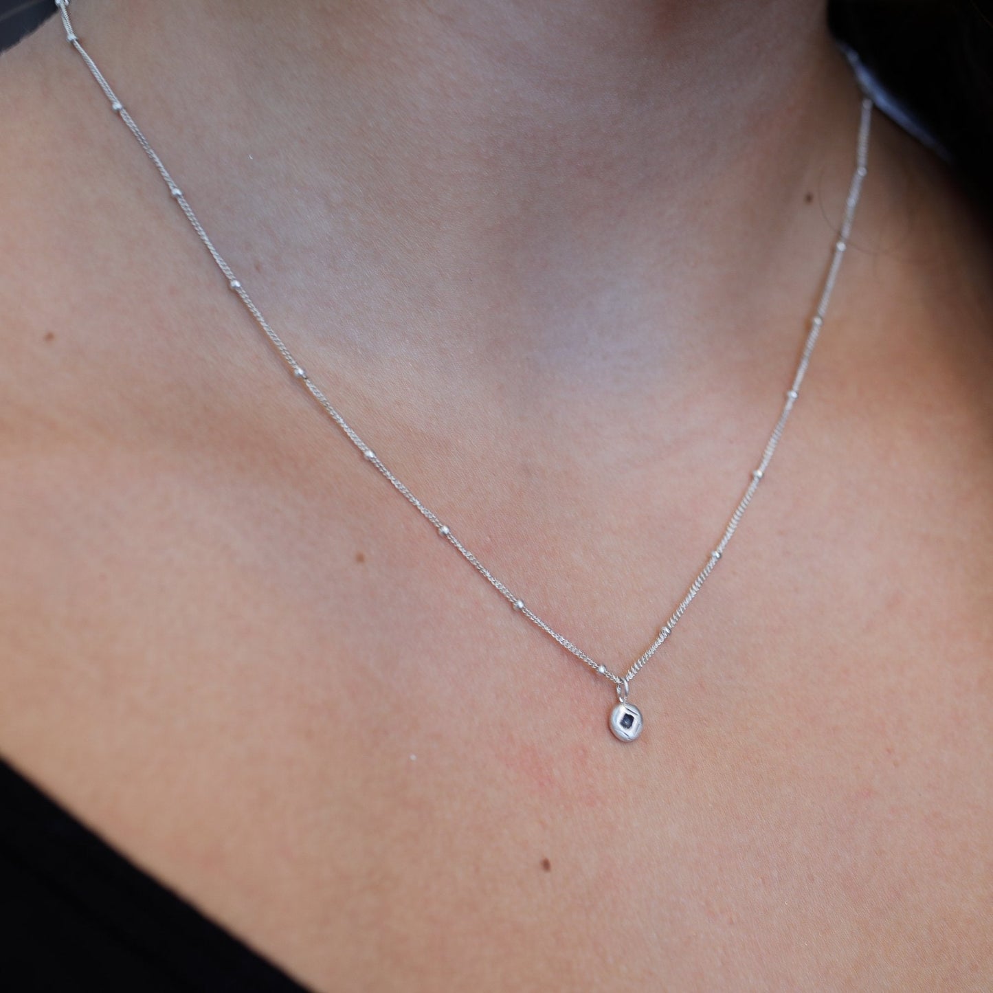 Labyrinth Tiny Charm Necklace