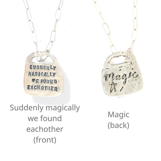 "Suddenly magically we found each other" Rune Necklace