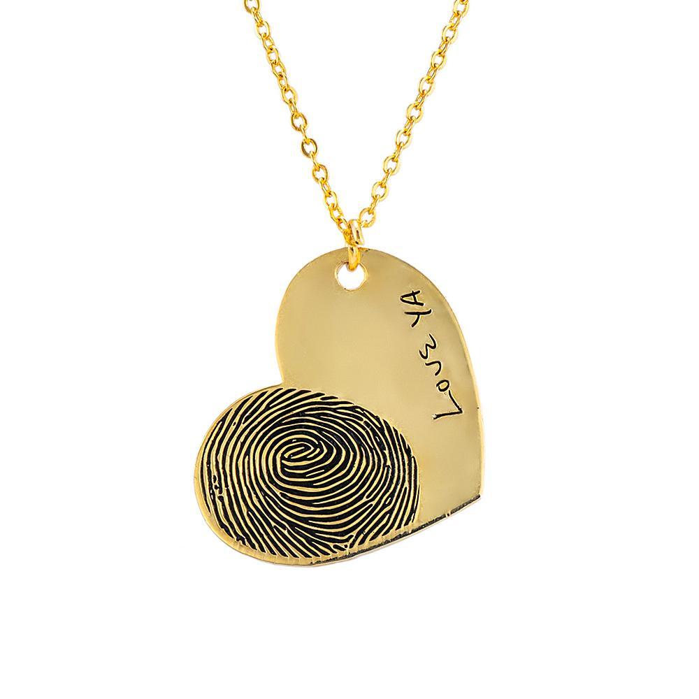Simple Engraved Heart Necklace