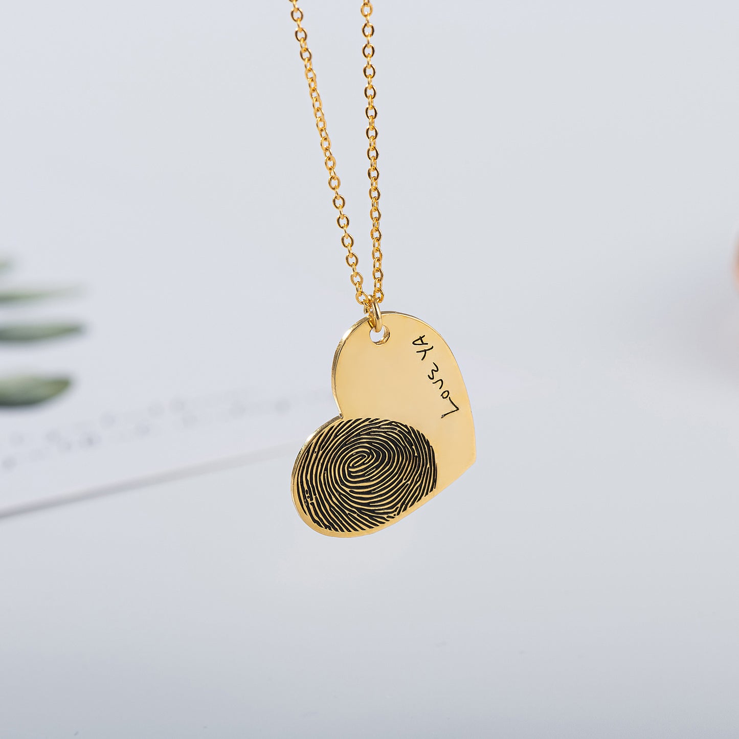 Simple Engraved Heart Necklace