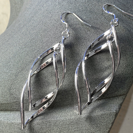 Avalon Sterling Silver Intertwining Earrings