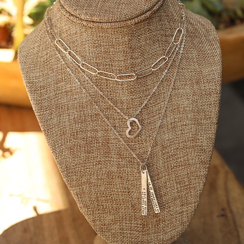 Lucinda Heart Necklace - Single or Double