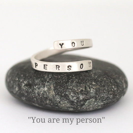 "You are my person" Wrap Ring